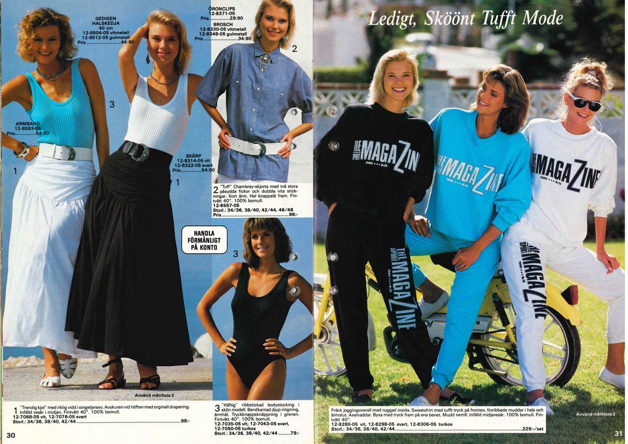 I garderobe: undertøj de glade 80'ere