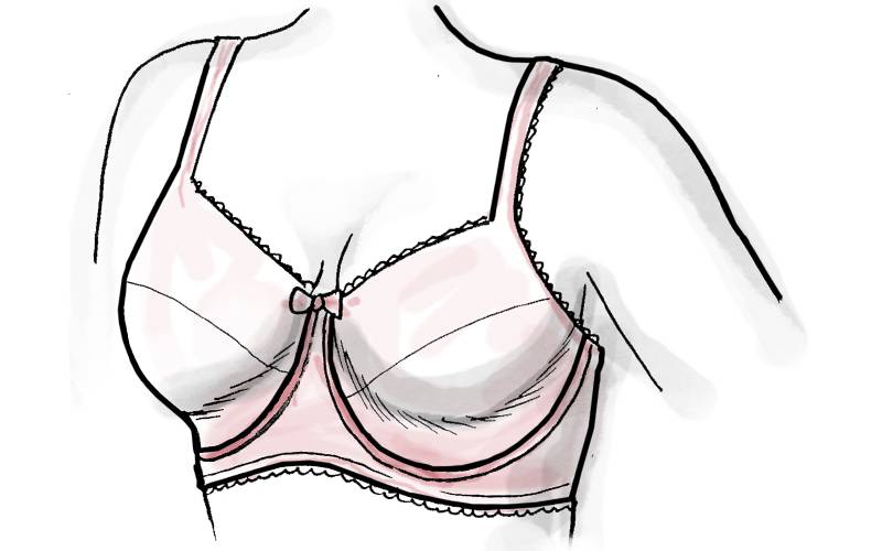 Trying on bras too small clearance